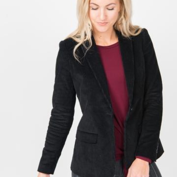Agnes & Dora | Corduroy Black Blazer - Picture 3 of 5